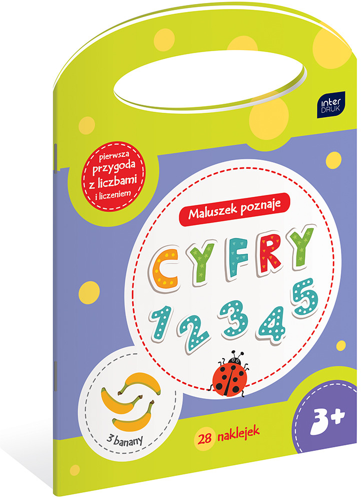 Kolorowanka A4 z naklejkami Maluszek poznaje Cyfry/ Litery/ Szlaczki mix 4 wzory (5467) Interdruk